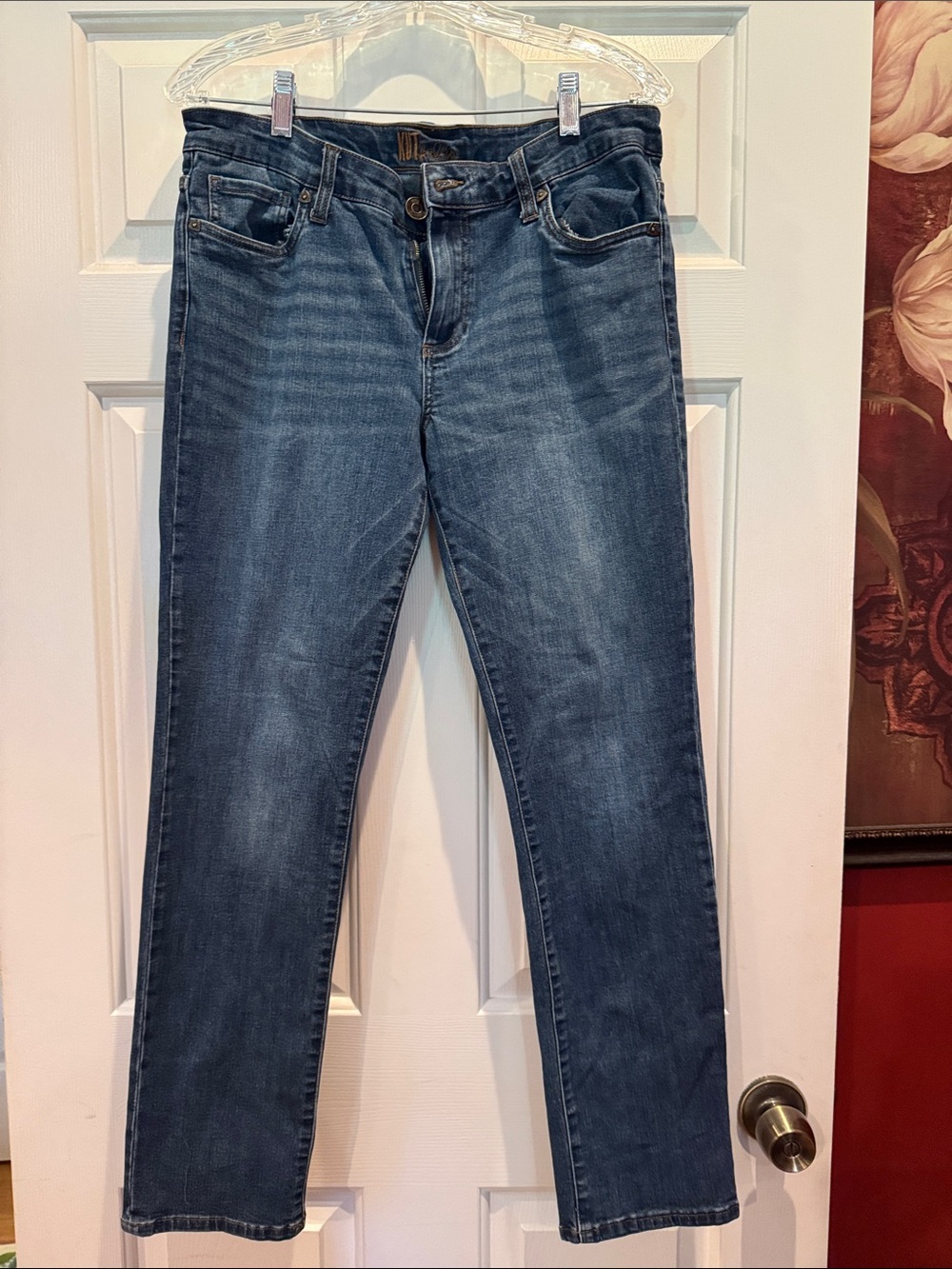 Kut from the Kloth Women’s Slim Straight Jeans - Medium Blue Wash